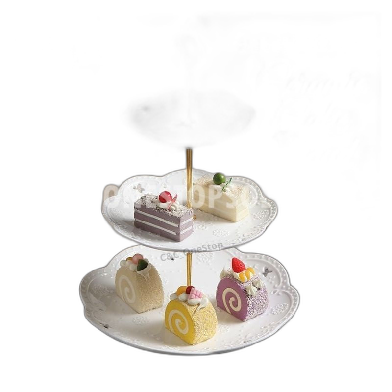 C&C PREMIUM 3 Tiers CERAMIC Cake Stand/Dessert Rack/Cake Display Stand/Cupcakes Stand