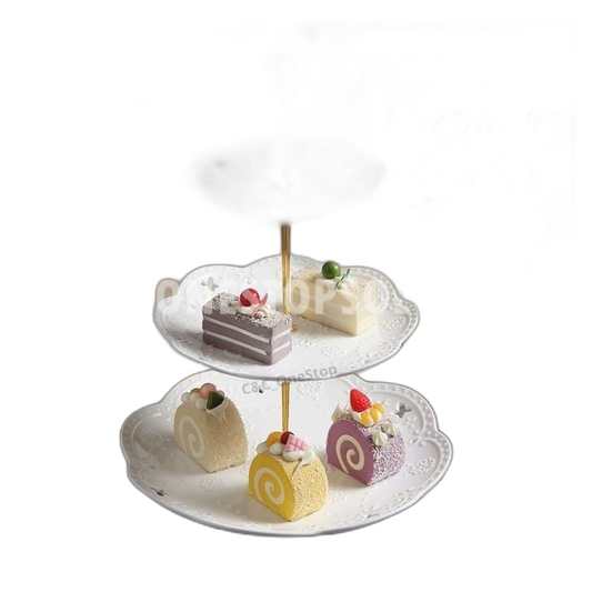 C&C PREMIUM 3 Tiers CERAMIC Cake Stand/Dessert Rack/Cake Display Stand/Cupcakes Stand