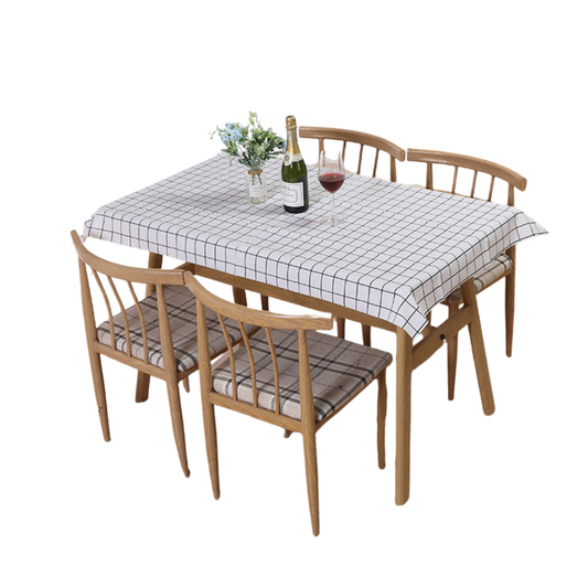 C&C PVC Table Cloth Dustproof Alas Meja Waterproof Rectangle Table Cover Desk Cloth Plaid tablecloth oilproof 137x180