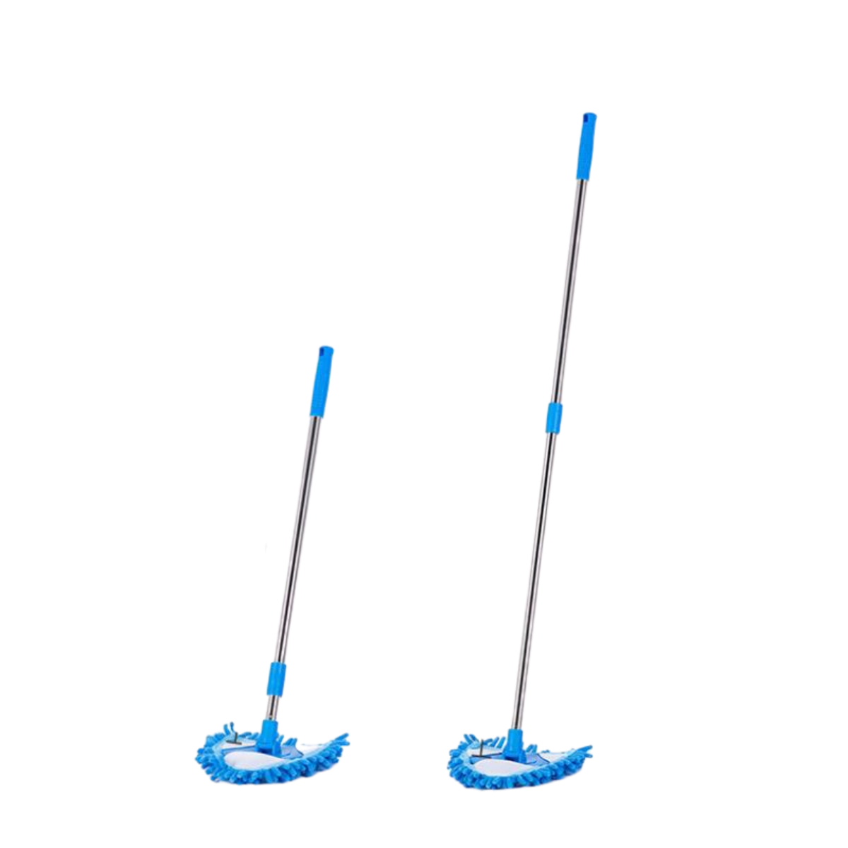 C&C Retractable Triangle Chenille Lazy Mop / Washable Bathroom Floor Wall Window Dust Removal Mop Lantai Cermin