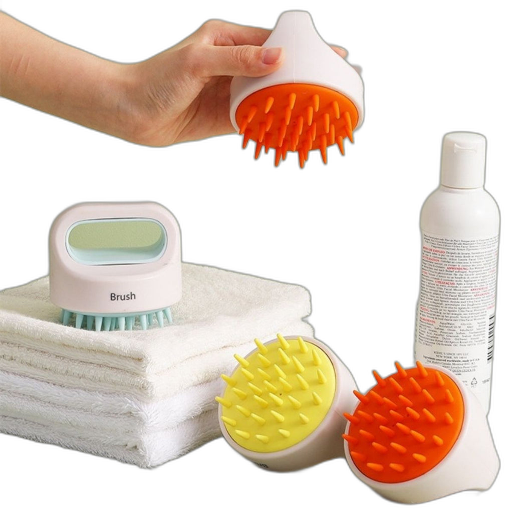 C&C Scalp Massager Shampoo Brush Silicone Soft Hair Brush Brush Massaging Shampoo Brush