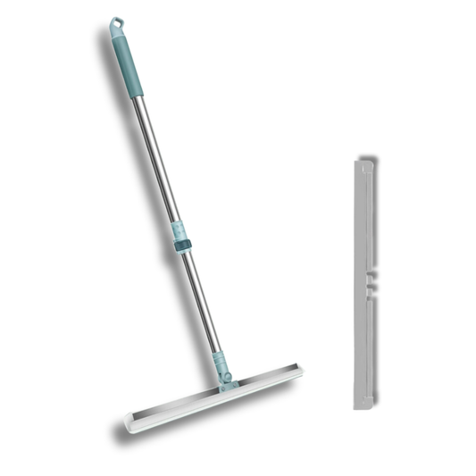 C&C Silicone Floor Magic Broom 2-IN-1 180 DegreeDegree Rotatable Scraper Wiper Penyapu Pengikis Lantai