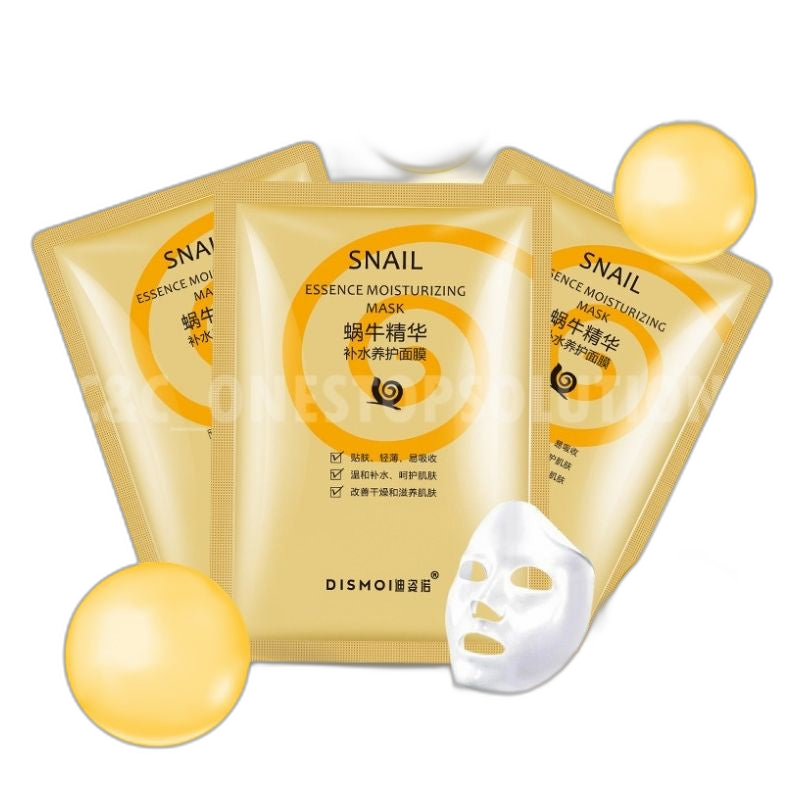 C&C Snail Moisturizing Facial Mask skincare Hydrating facial Mask topeng lembaran Smooth Wrinkle Mask Moisturizer