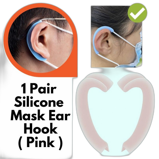 C&C Soft Silicone Reusable Washable Ear Hook Face Mask Hold Face Mask Soft Ear Protection Hook Tali Telinga Getah