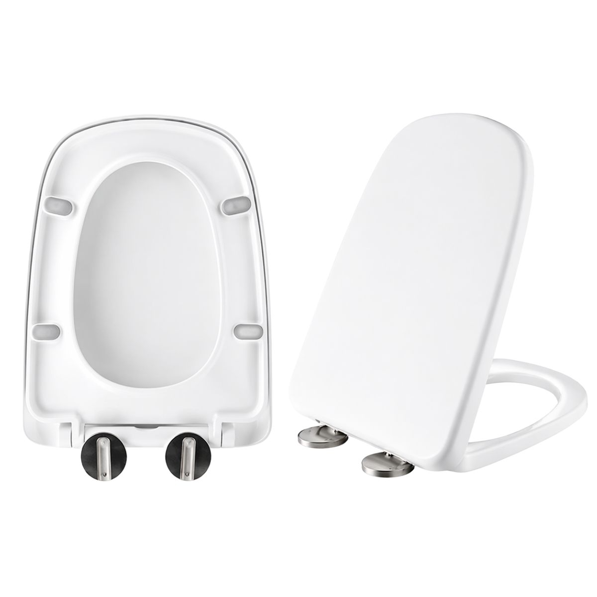 C&C Square Shape Toilet Seat Cover Heavy Duty UF Material Toilet Seat With Soft Close Adjustable Hinge Penutup Tandas