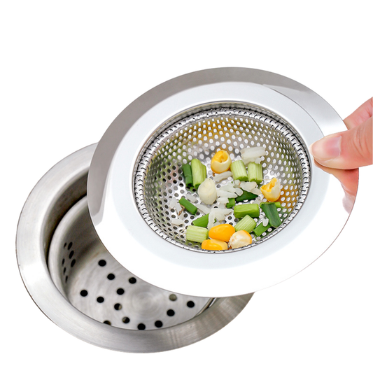 C&C Stainless Steel Sink Garbage Strainer Filter Waste Thick Drainage Hole Strainer Penapis Sampah for Kitchen Sinks