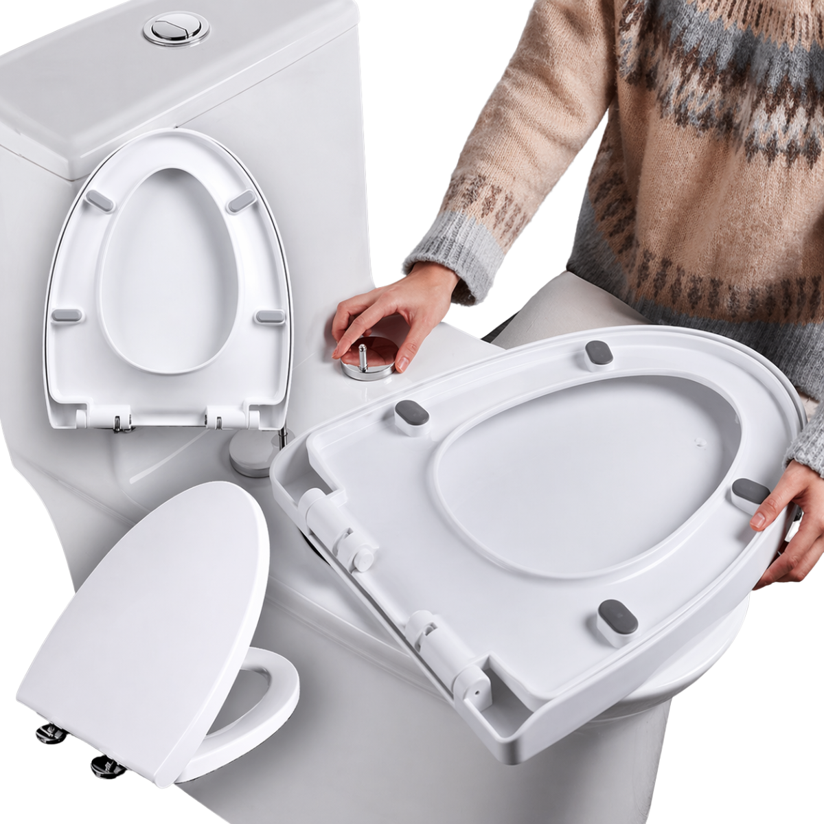 C&C Toilet Bowl Cover Toilet Seat Cover Tandas Duduk Mangkuk Tandas Duduk Penutup Tandas Duduk UF