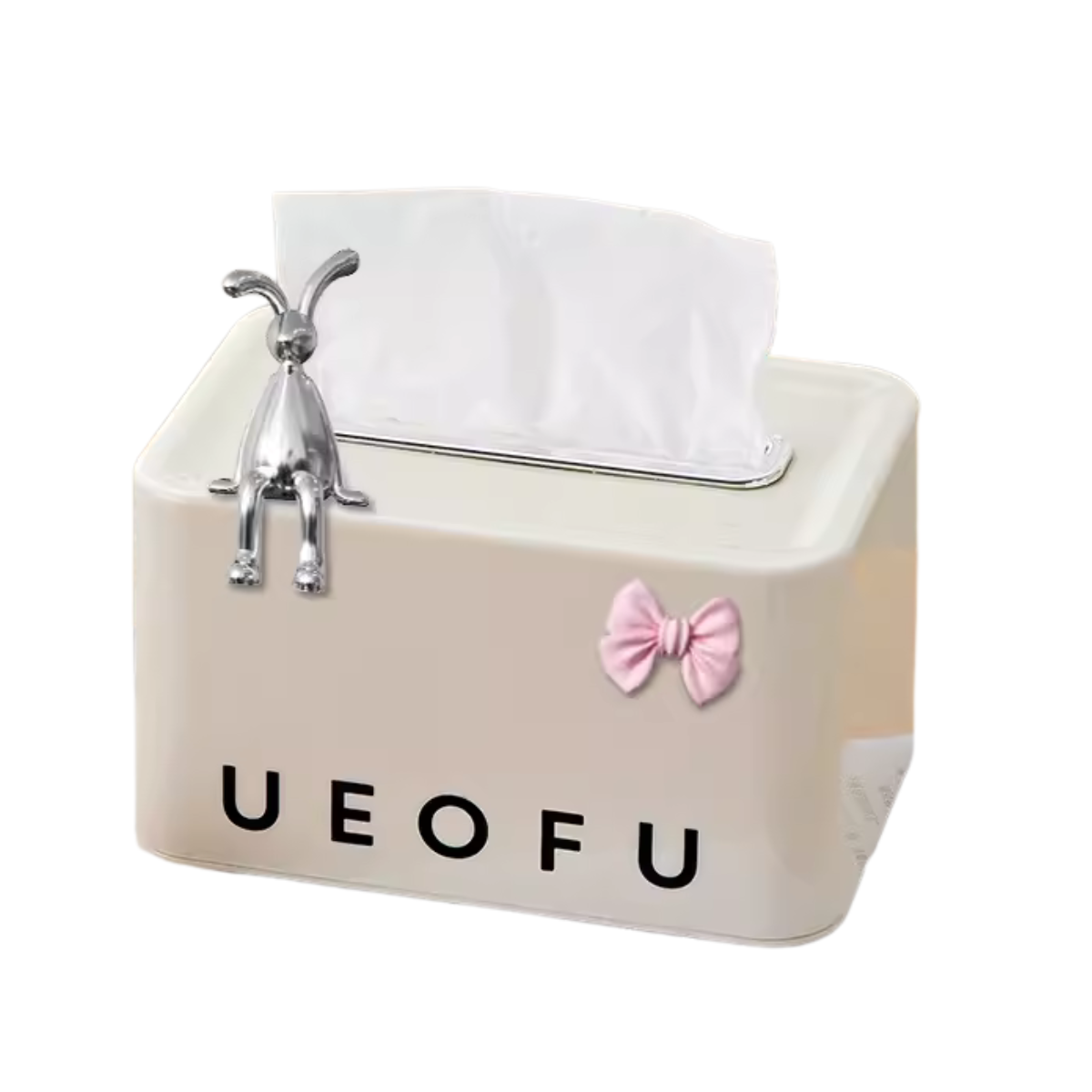 C&C UEOFU Tissue Holder Box Nordic Design ins Cream Tissue Box Tissue Box Holder Container Auto Lifting with Spring
