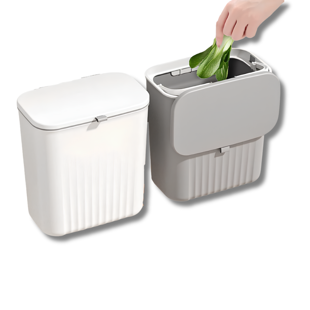 C&C Wall-Mounted Dustbin Hooked Waste Bin Kitchen Cabinet Door Hanging Trash Garbage Can Bekas Tong Sampah Dapur