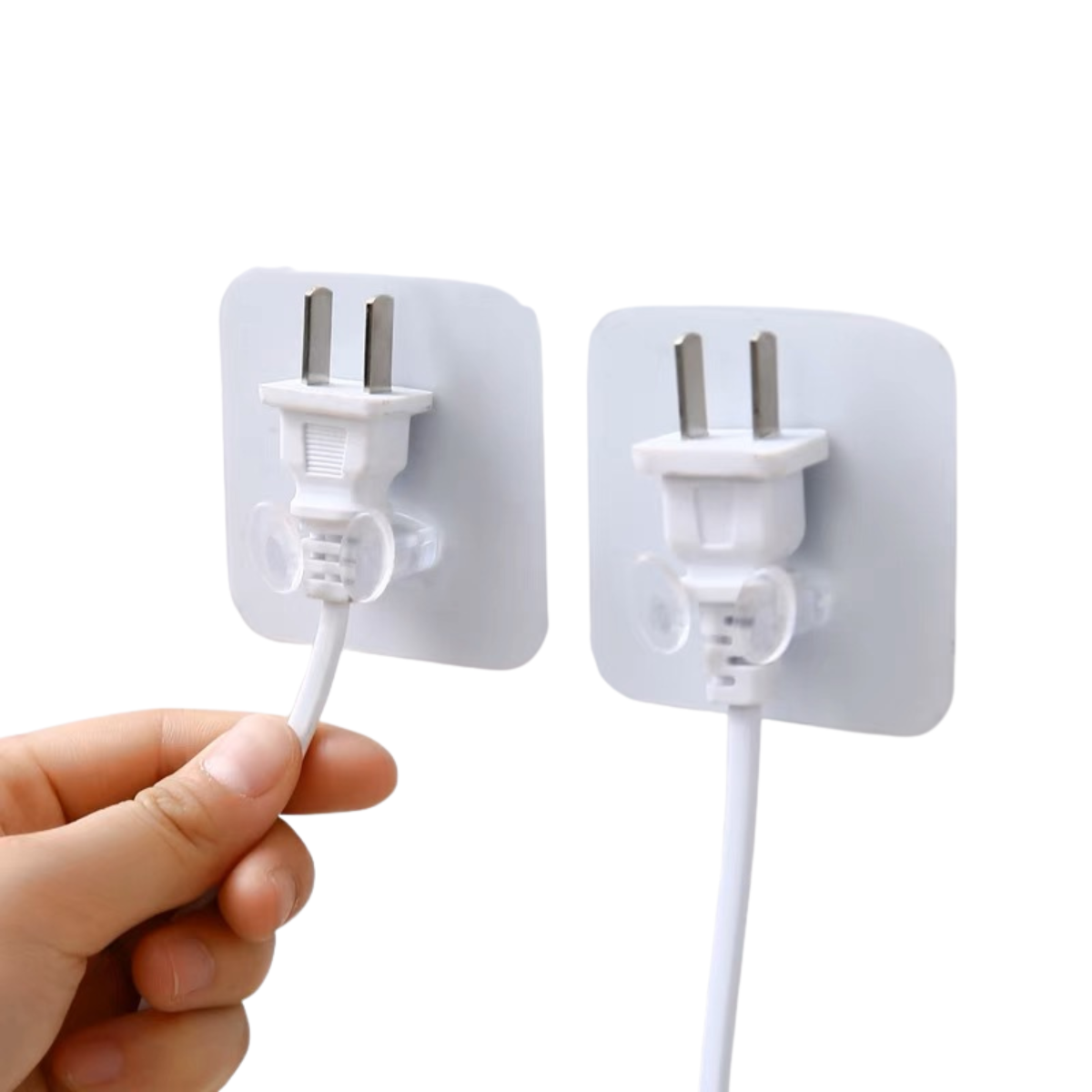 C&C Wall Storage Hook/USB Cable Power Plug Socket Holder/Home Office Adhesive Hanger