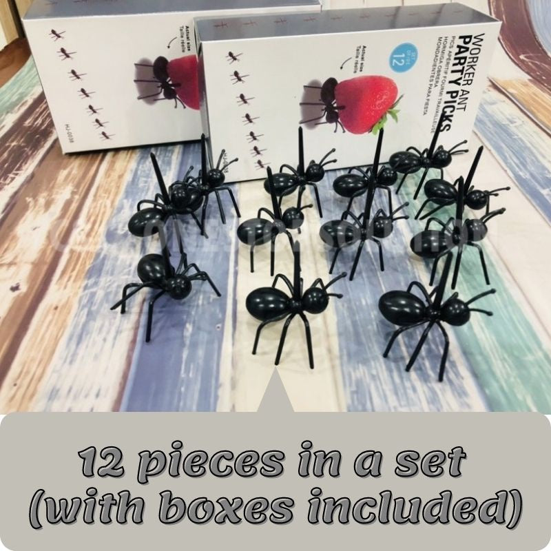 C&C 1pcs Ant Fruit Fork Children Snack Cake Dessert Food Fruit Pick Toothpick Lunches Decor Serving Fork
