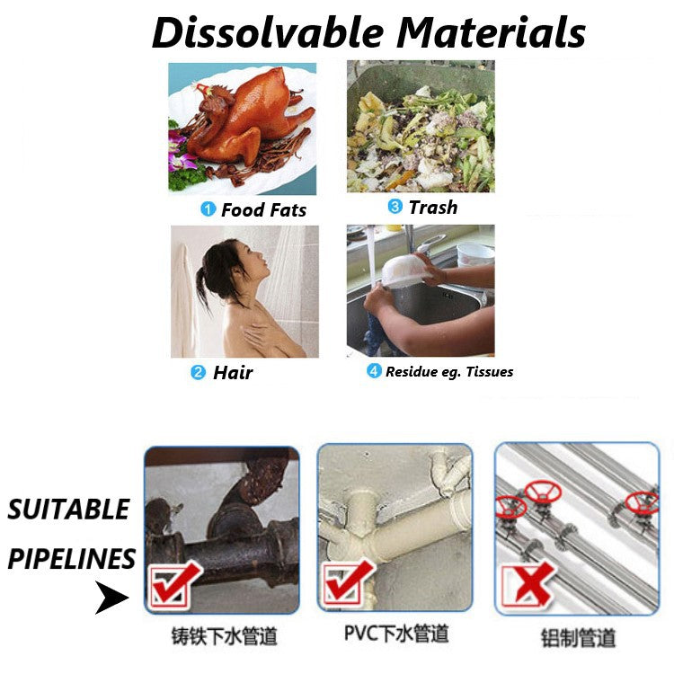 BOTTLE CLOG REMOVER Pipe Problem Clean Piping Paip Tersumbat Kitchen Sink 110g