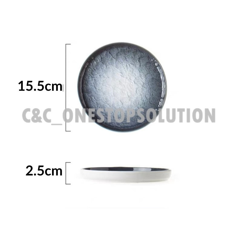 C&C INS Style Ceramic Plate Stone Texture Nordic Plate Dessert Plate Breakfast Plate Western Plate Tableware Pinggan
