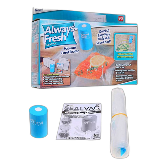 Cordless Always Fresh Food Preservation Vacuum Sealer Saver With Refill Pack Reusable Bag Portable Sealing Food Vacuum