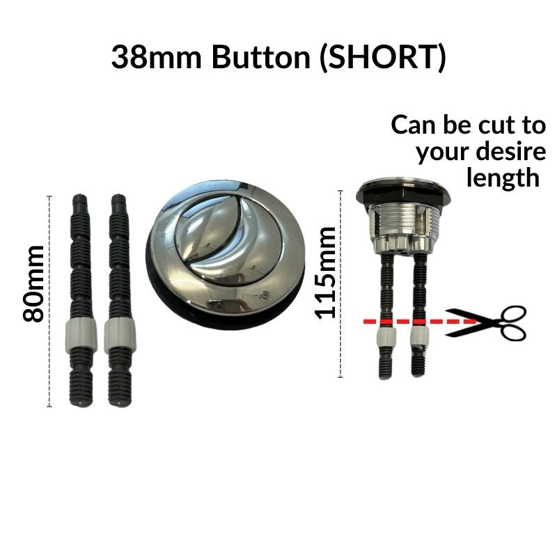 Universal Dual Type Push Toilet Flush Button Low WC Flush Valve 38mm Replacement Flush Button COVA Push Button