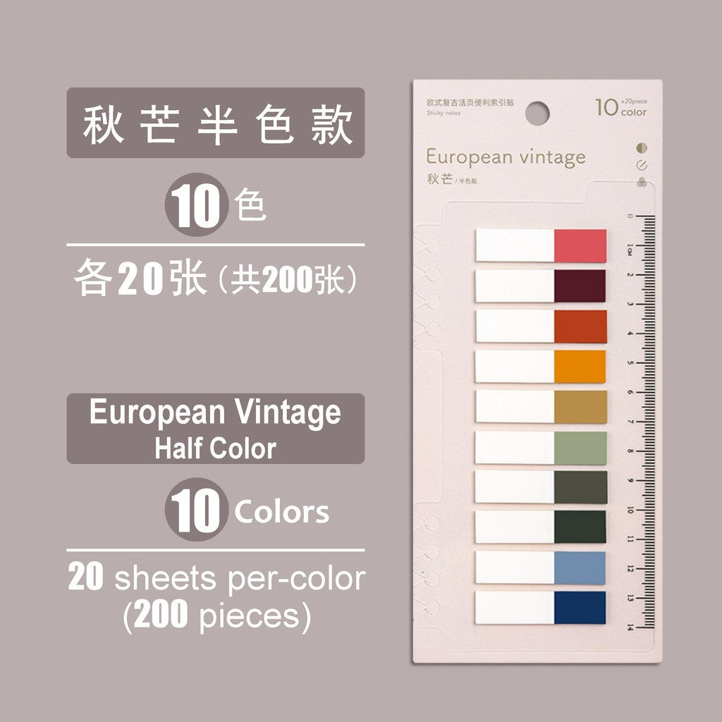 C&C Morandi Sticky Note 200pcs Colorful Memo Pad Lable Sticker Bookmarks Notepad School Office Stationery door gift