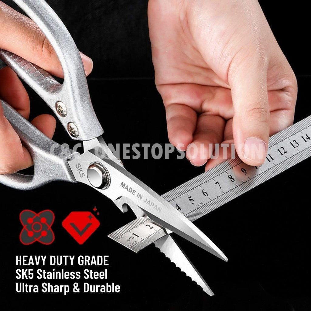 SK5 Japan Multifunction Heavy Duty Scissors Kitchen Shears / Gunting Dapur Heavy Duty Ikan tulang bone daging mea