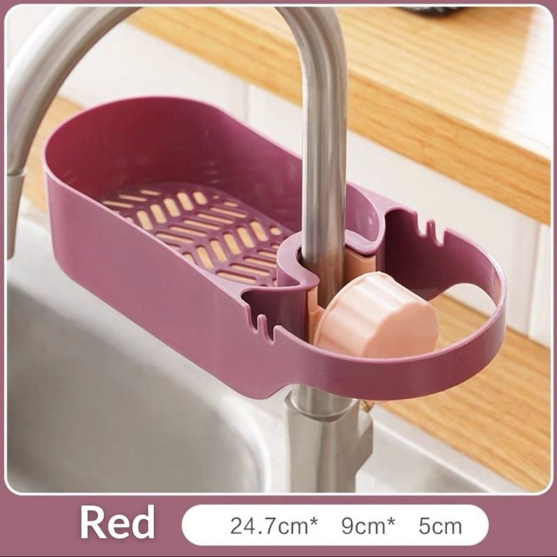 C&C Kitchen Sink Storage Shelves with hanger Racks Stainless Steel Faucet Rack Sponge Organizer