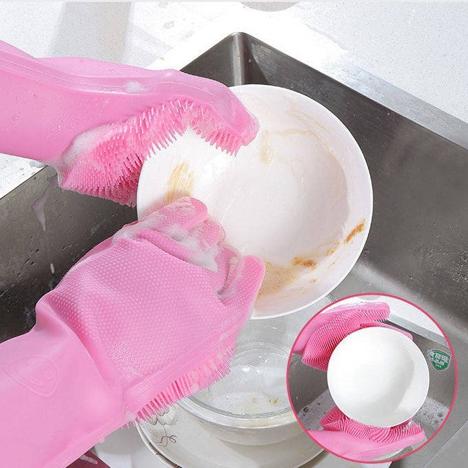 Multifunction Silicone Cleaning Gloves Magic Silicone Dish Washing Gloves