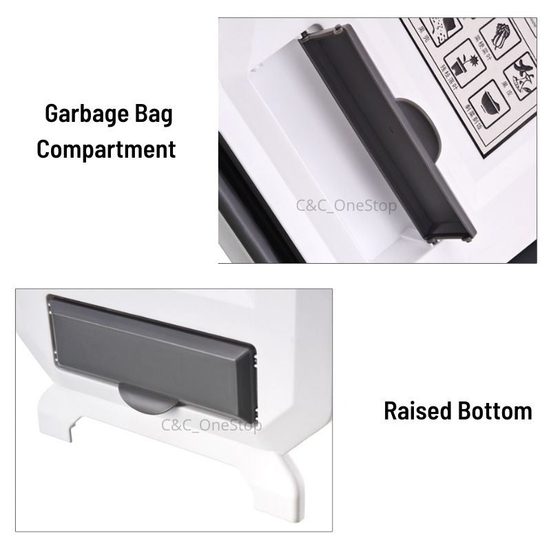 Foldable Kitchen Trash Dustbin Garbage Basket Rubbish Waste Collection Bin Car Rubbish Bucket Door Hanging Trash
