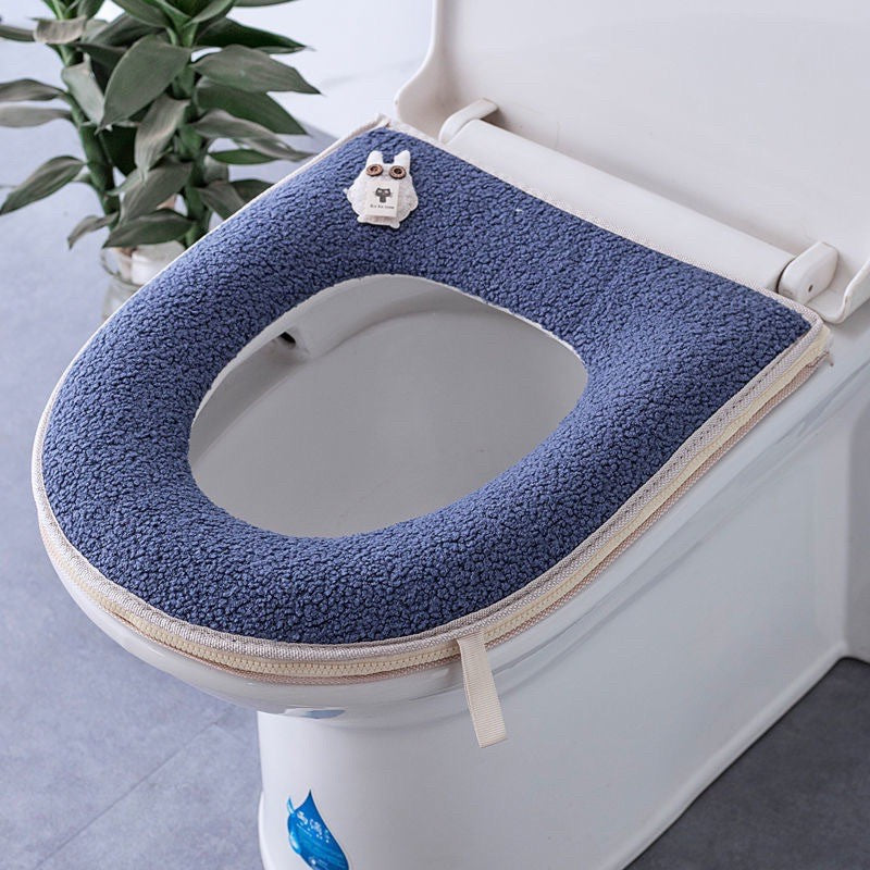 Toilet Seat Cushion Pads Soft Warmer Mat Washable Soft Warmer Mat Cover Pad Cushion Tudung Duduk Mangkuk Tandas