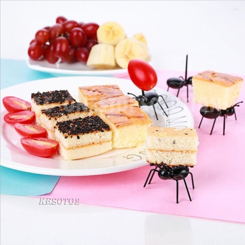C&C 1pcs Ant Fruit Fork Children Snack Cake Dessert Food Fruit Pick Toothpick Lunches Decor Serving Fork