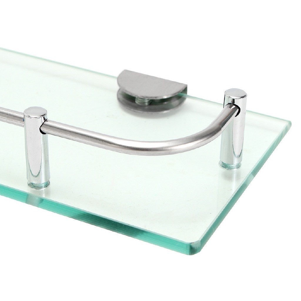 C&C 40CM CLEAR GLASS SHELF MODERN STYLE FOR BATHROOM