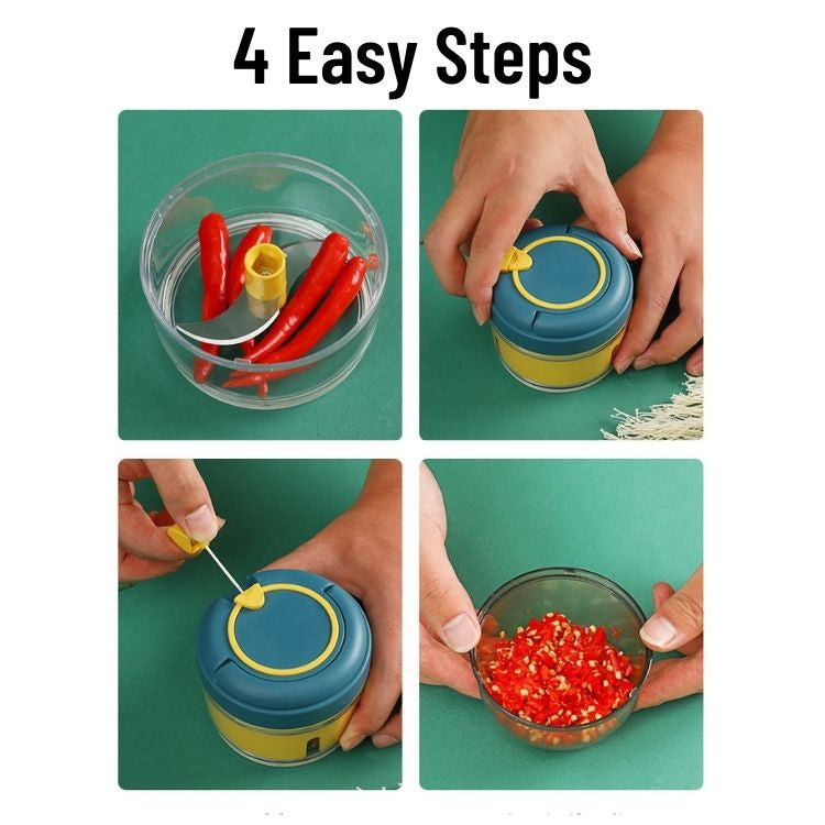 200ml Easy Manual Hand Pull Speedy Chopper Blender Mixer Mini Sharp Blade for Garlic Foof Sherdder