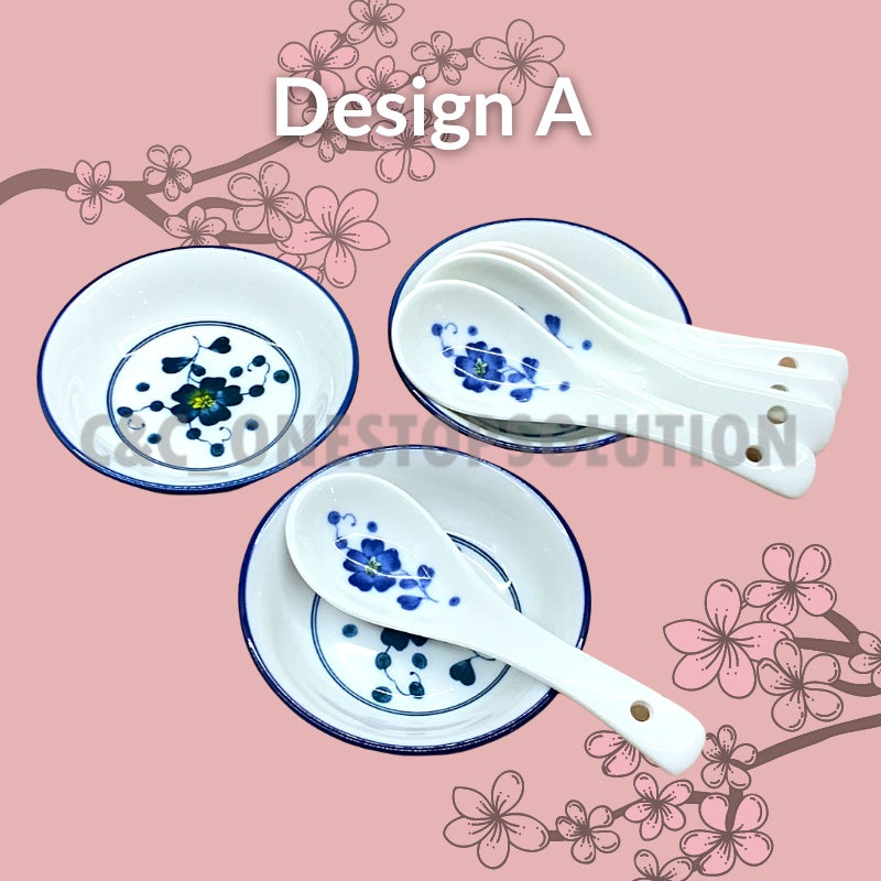 C&C Japanese Ceramic Spoon Ceramic Sauce Plate Vinegar Plate Soy Sauce Dish Saucer Small Plate Soy Sauce Plate