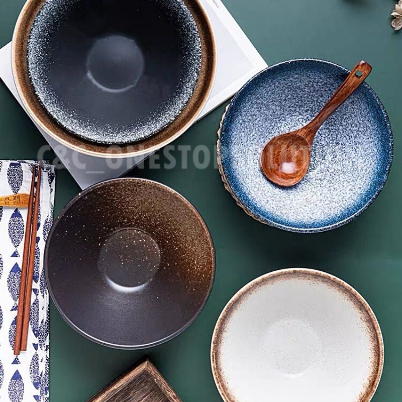 C&C Japanese Ramen Ceramic Bowl Tableware Japanese Tableware Home Restaurant Kiln Ceramic Rice Bowl Seramik Mangkuk