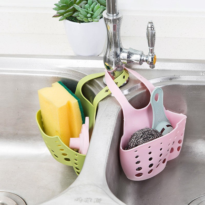 USEFUL Sink Saddle Sponge Storage Hanging Basket Drainer for Kitchen Sink