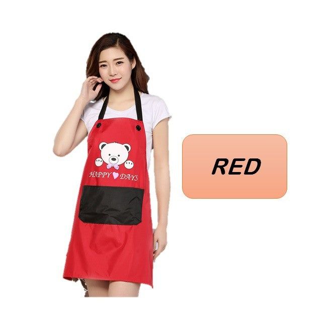 Kitchen Waterproof Apron Anti-Oil Sleeveless Apron Rabbit apron Bear apron Lace up apron H-style apron