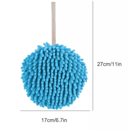BIG Chenille Hand Towel Absorbent Towel Microfiber Hand Towel Chenille Handball Hanging Towel Ball Tuala Tangan