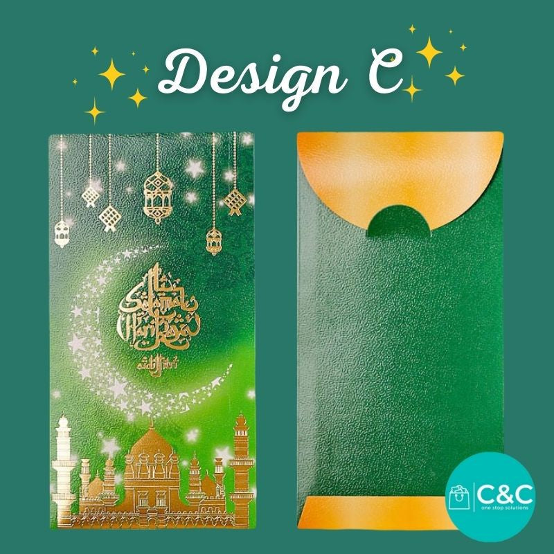 C&C 6pcs Sampul Duit Raya Premium 2026 / Raya Packet / Green Packet / Angpau Raya / Sampul Raya 2026 / Sampol Raya