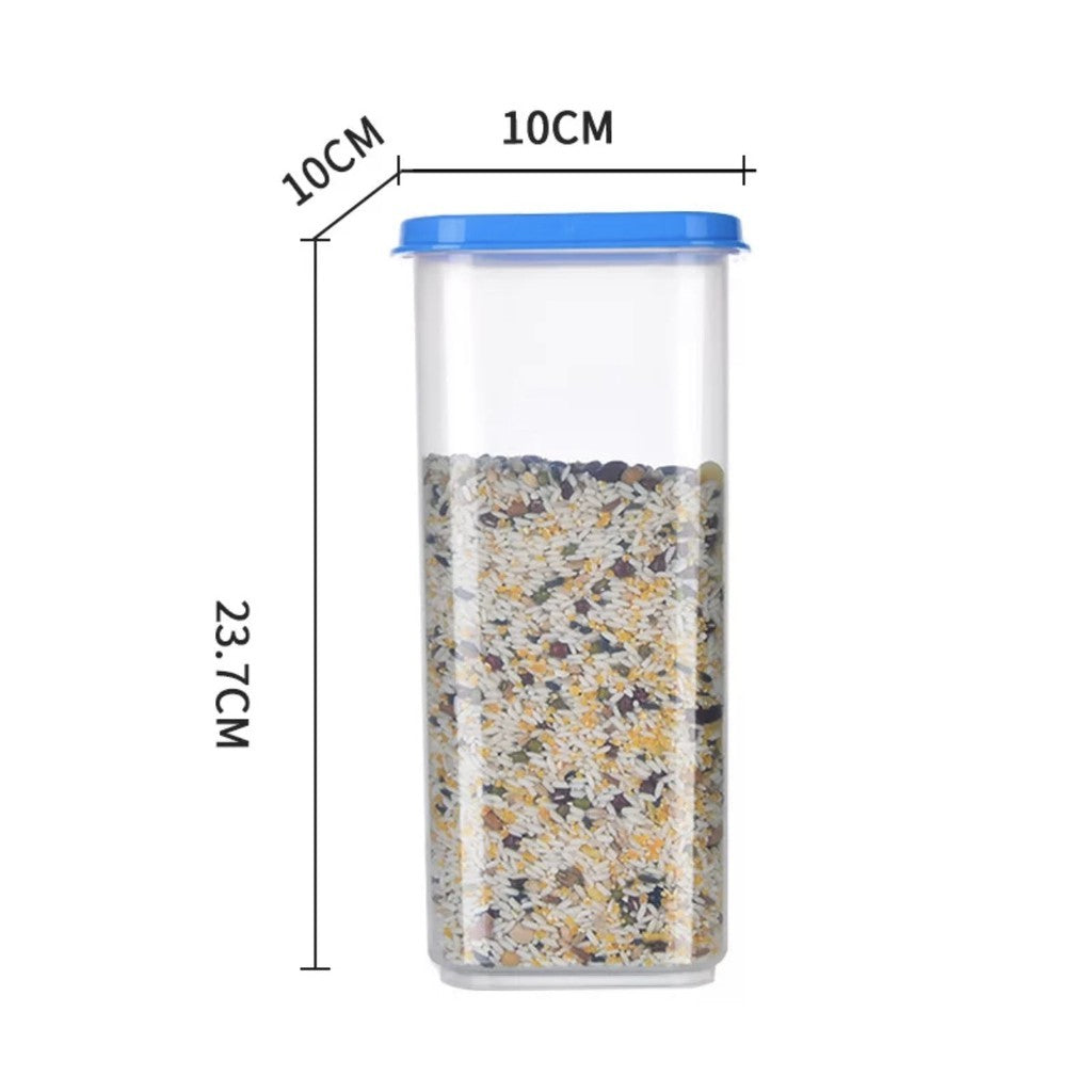 9 Pcs Set Multi-Functional High Quality Rectangle Transparent Airtight Type Airtight Dry Food Storage Containers