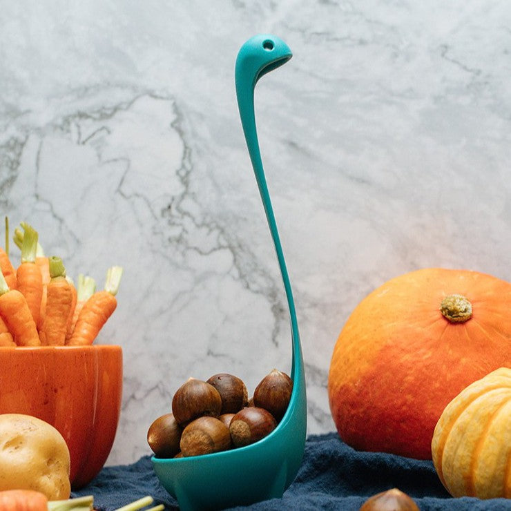 Creative Dinosaur Long Handle Stand-up Soup Spoon Toughened Nylon Lake Monster Modeling Ladle Food safe