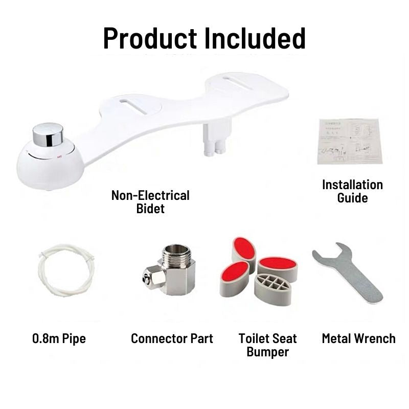 C&C Non-Electrical Bidet Toilet Seat Attachment Water Spray Modern Intelligent Water Sprayer Bathroom