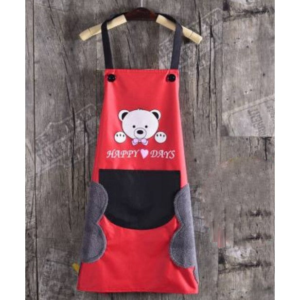 Kitchen Waterproof Apron Anti-Oil Sleeveless Apron Rabbit apron Bear apron Lace up apron H-style apron