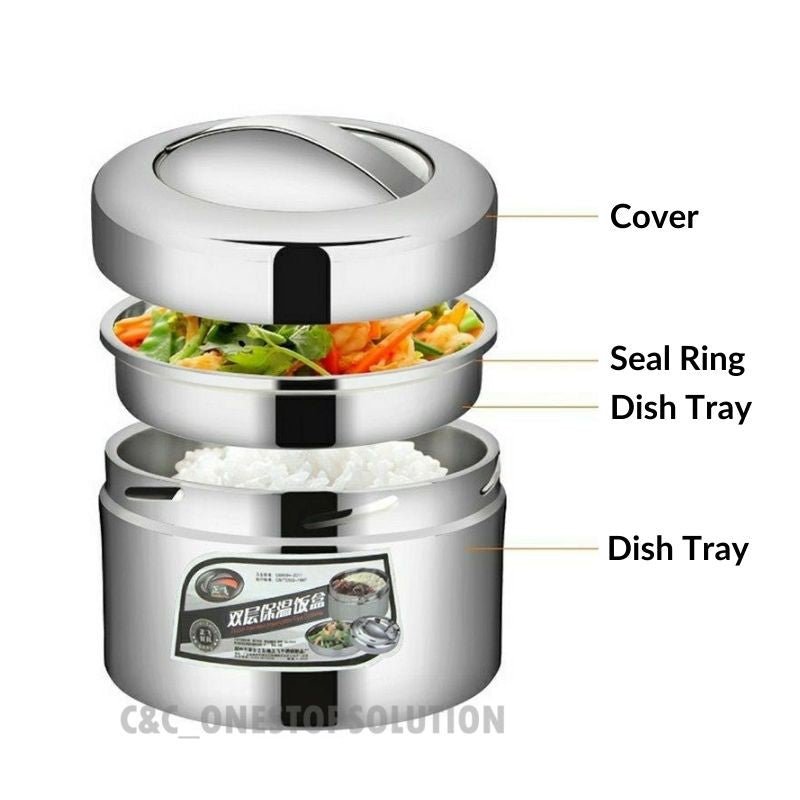 ZHENGFEI 304 Stainless Steel Lunch Box Warmer Vacuum-Insulated Bekas Makanan Tahan Panas Food Storage Containe