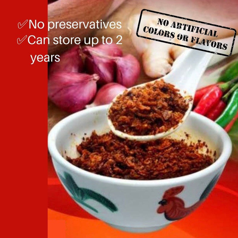 Ipoh Famous Homemade Dried Shrimp Chili Flake by Sambal Aunty No Preservatives No Coloring Natural
