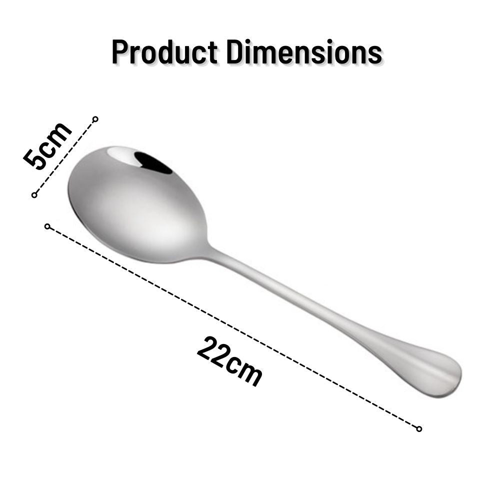 Premium Stainless Steel Serving Spoon Large Dinner Spoon Thicken Buffet Serving Spoon Sharing Spoon 22cm