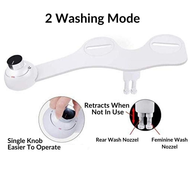 C&C Non-Electrical Bidet Toilet Seat Attachment Water Spray Modern Intelligent Water Sprayer Bathroom