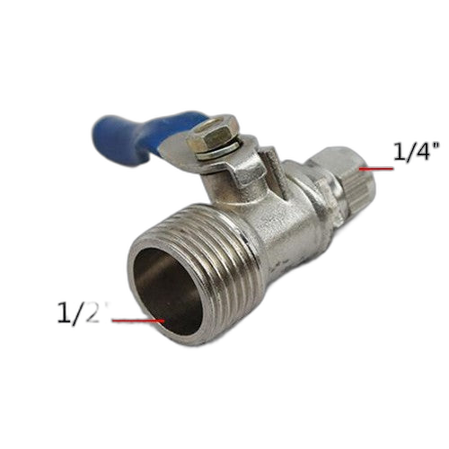 ECOYANG Water Filter Ball Valve 1/4 Inches - 1/2 Inches Water Filter fitting