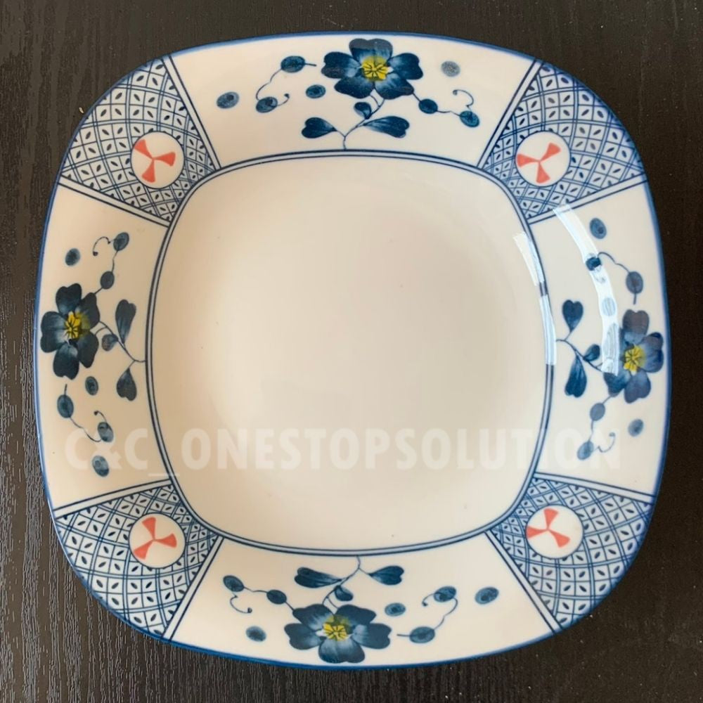 Japanese-Style Porcelain Tableware Ceramic Food Snacks Flat Plate Soup Bowl Square Round Oval Triangle 027