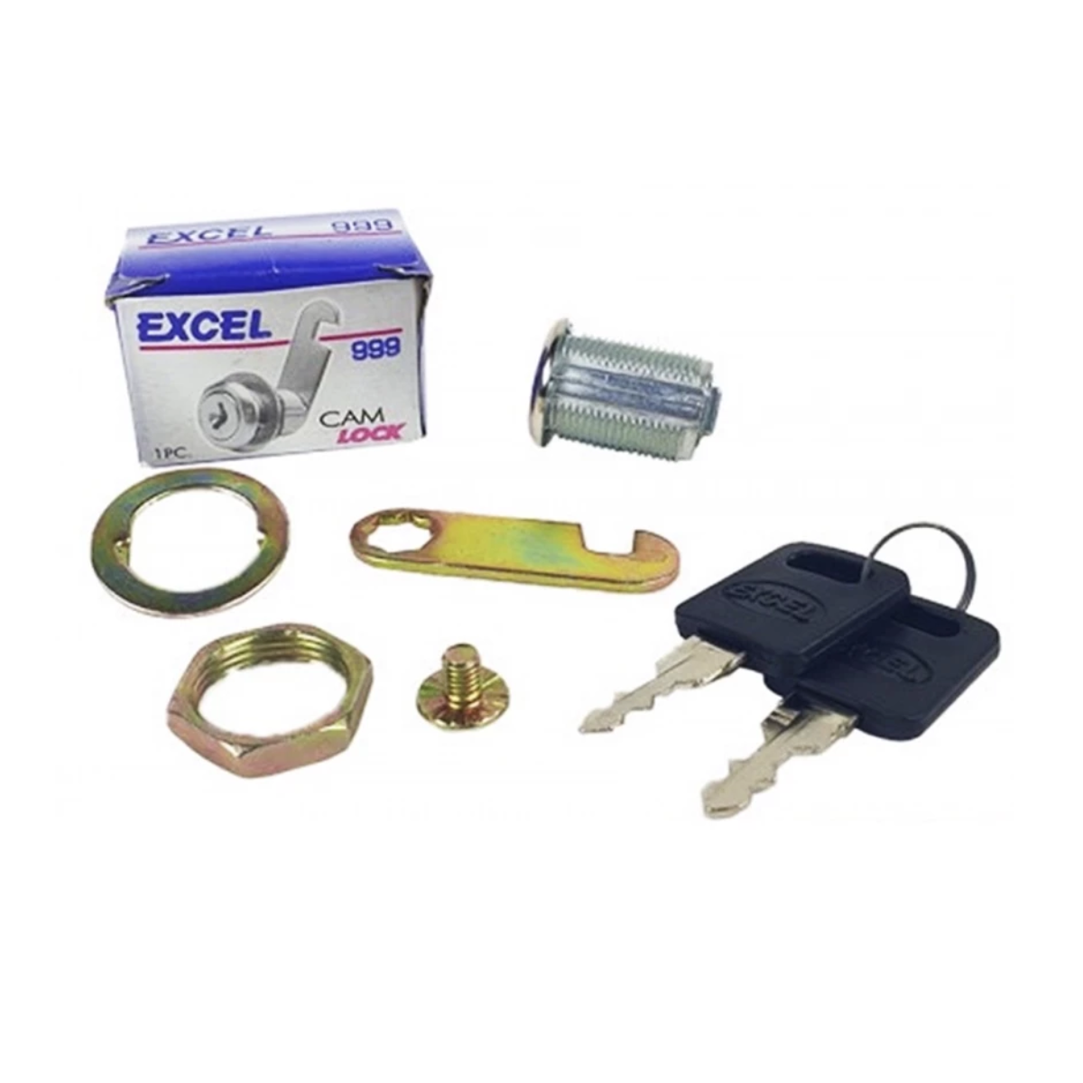 EXCEL Locker Lock Drawer Lock Cam Lock 999 Nickel 20mm / 25 MM Replacement