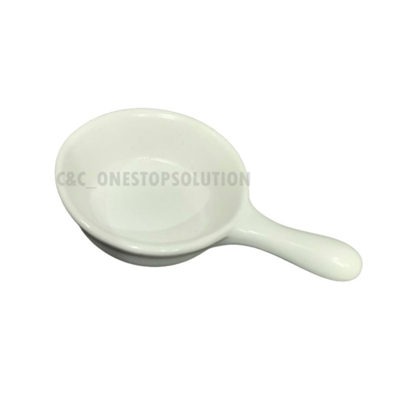 Mini Handled Ramekin Ceramic Sauce Dipping Bowl Sauce Seasoning Kitchen Plate Saucer Plate