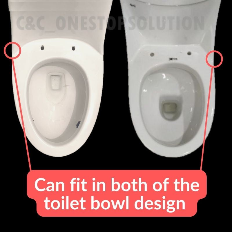 C&C V Shape Toilet Seat Cover Soft Close Adjustable Hinge Penutup Mangkuk Duduk Tandas Johnson