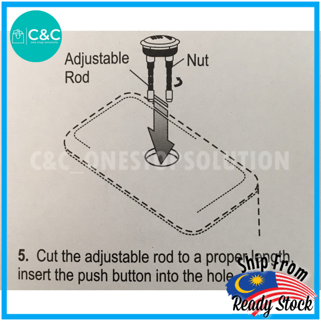 CISTERN SINGLE PUSH BUTTON 38MM CJPB 5000