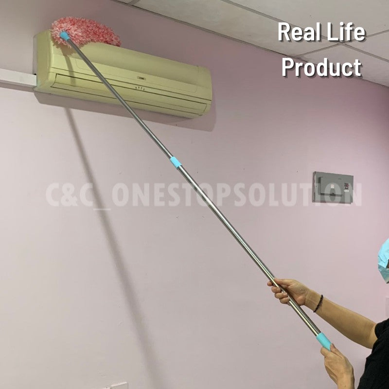 220cm Retractable Microfiber Duster With Bendable Brush Long-Duster BROOM Fiber Household Cleaning Bulu Ayam 140cm-220cm