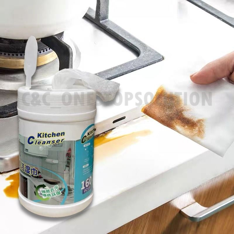 C&C 160 Sheets Kitchen Wipes Kitchen Use Wet Tissue Towel Kitchen Cleaning Wipes Kitchen Wet Wipes